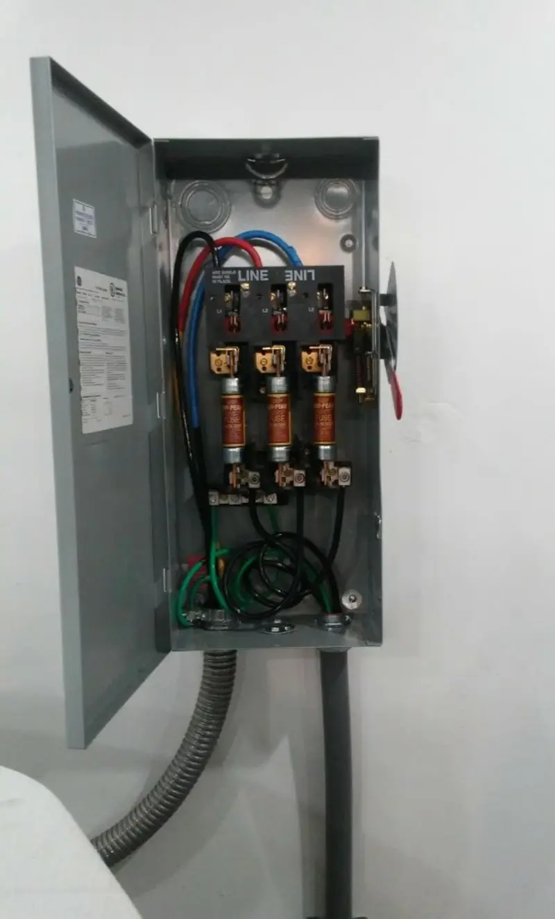Three-phase disconnect switch installed for Electrical Wiring & Rewiring in Lockhart